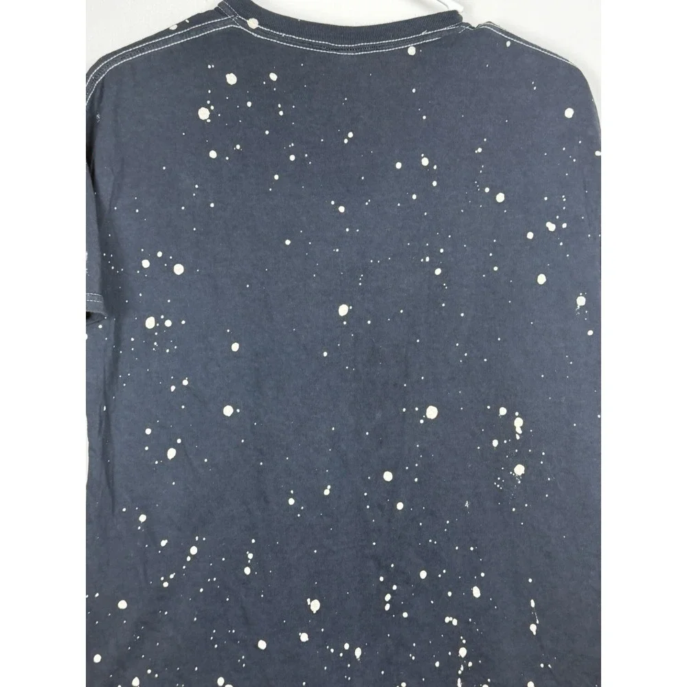 NASA Junk Food Clothing Tee Small Black Splatter Graphic Space Y2K